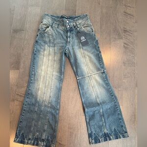 Moonlight Mansion Yellow Blue men Denim Size W32 L32